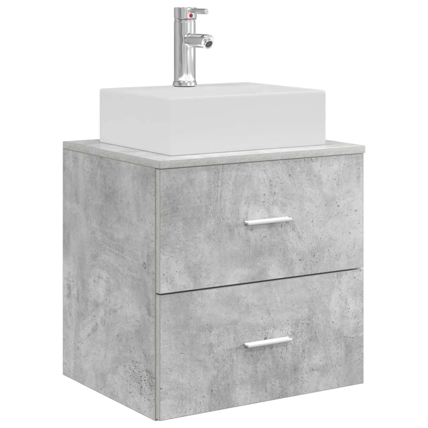 vidaXL Wandmontierte Waschtisch Betongrau 49,5 x 41 x 62,5 cm 890281