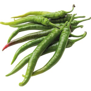 Frische, grüne, milde Peperoni (Capsicum annuum) von Grow by OBI im Topf.