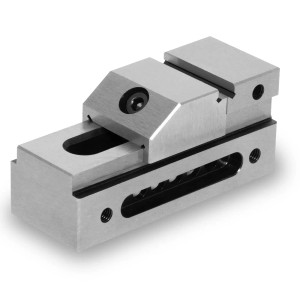 EBERTH Präzisions-Niederzugschraubstock, 26mm Backenbreite, ideal für präzise Werkstattarbeiten.