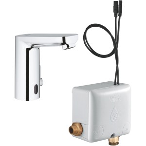 Grohe Eurosmart CE Waschtischarmatur mit Powerbox, Chrom, Infrarotsensor.
