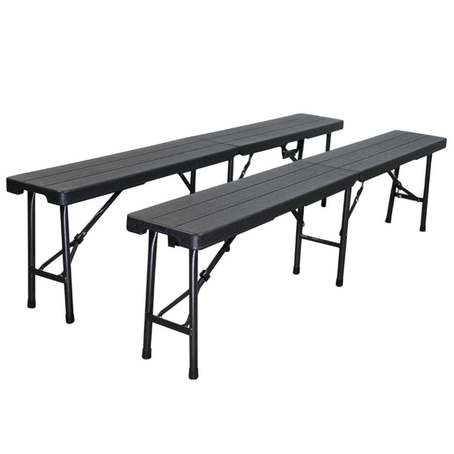 CHEFGASTRO 2er Set Bierbank Klappbar Klappbank Outdoor Wetterfest Mit Trage günstig online kaufen