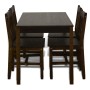 vidaXL Esstisch-Set mit 4 Holzstühlen, braun, Kiefernholz. Essgruppe für Küche oder Esszimmer.