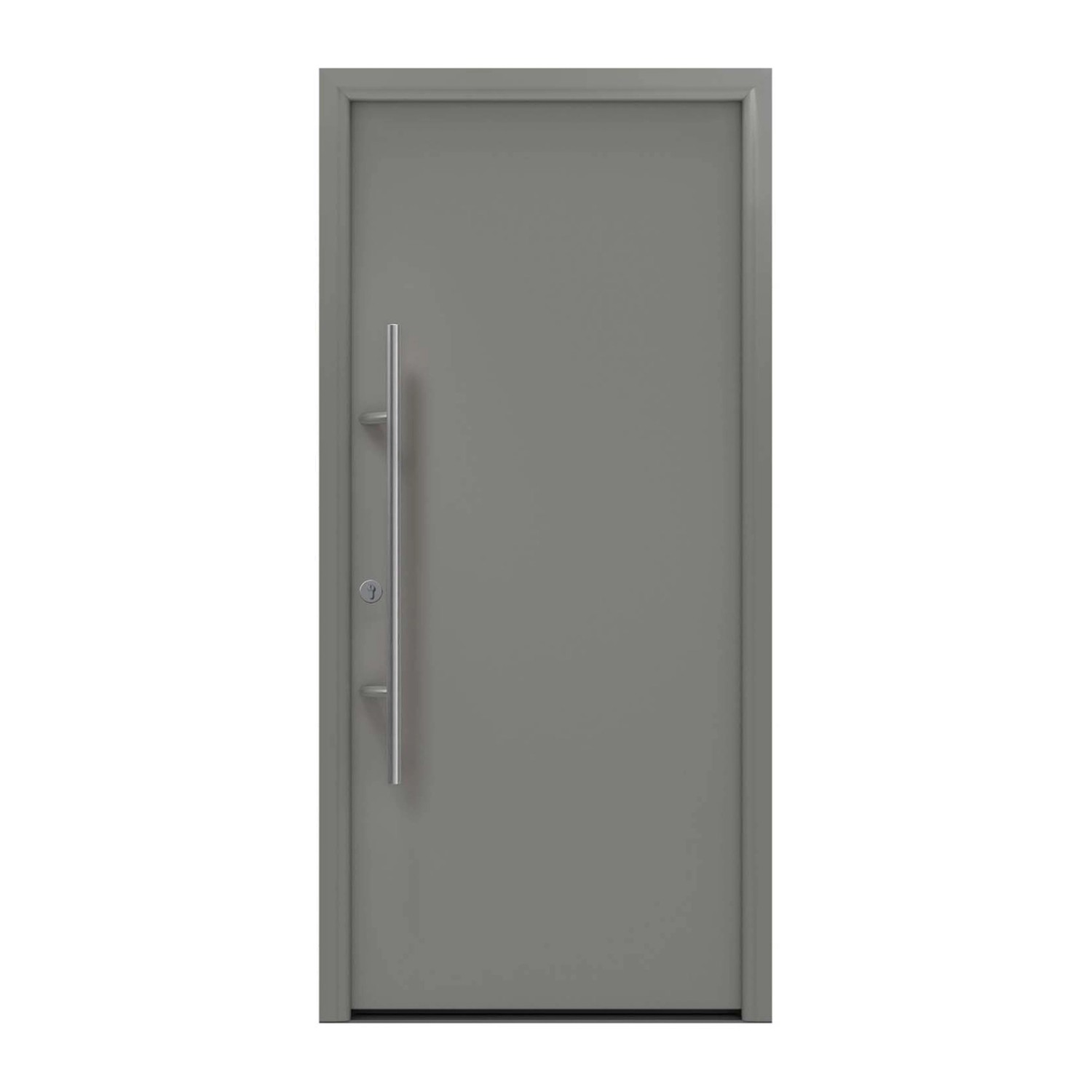 EcoStar Haustür Isopro Secur IPS 010 Graualuminium 110 cm x 210 cm DIN L günstig online kaufen