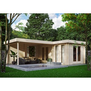 Fjordholz Gartenhaus Modell Luisa 44 Unbehandelt