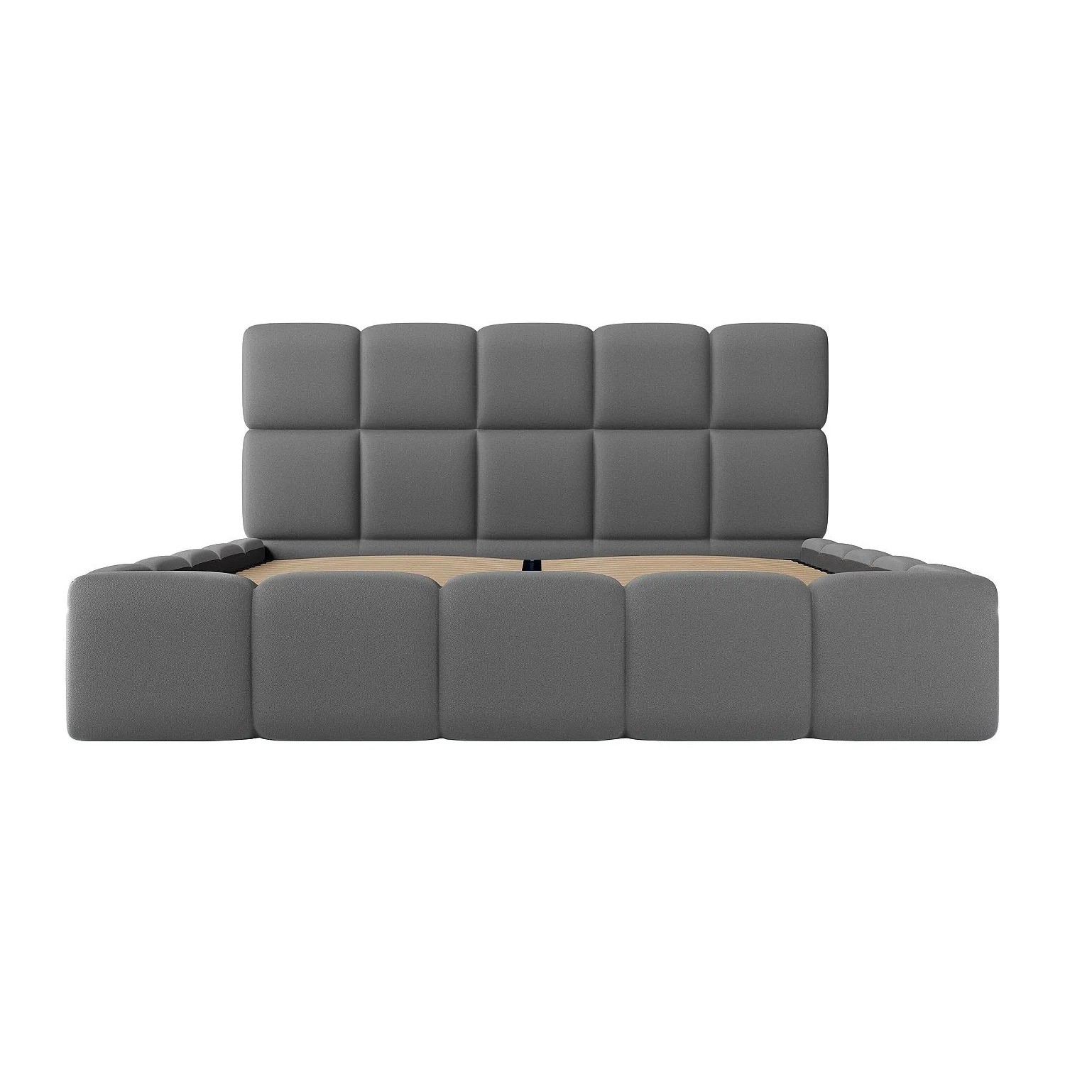 Vente-unique Bett Mit Bettkasten Damado Grau 170 cm