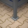 Detailaufnahme: Anthrazitgraue Westmann Mülltonnenverkleidung Planum aus Metall, 2x240 l.