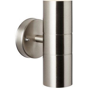 Moderne Brilliant Jandy LED-Außenwandleuchte aus Edelstahl, 18W.