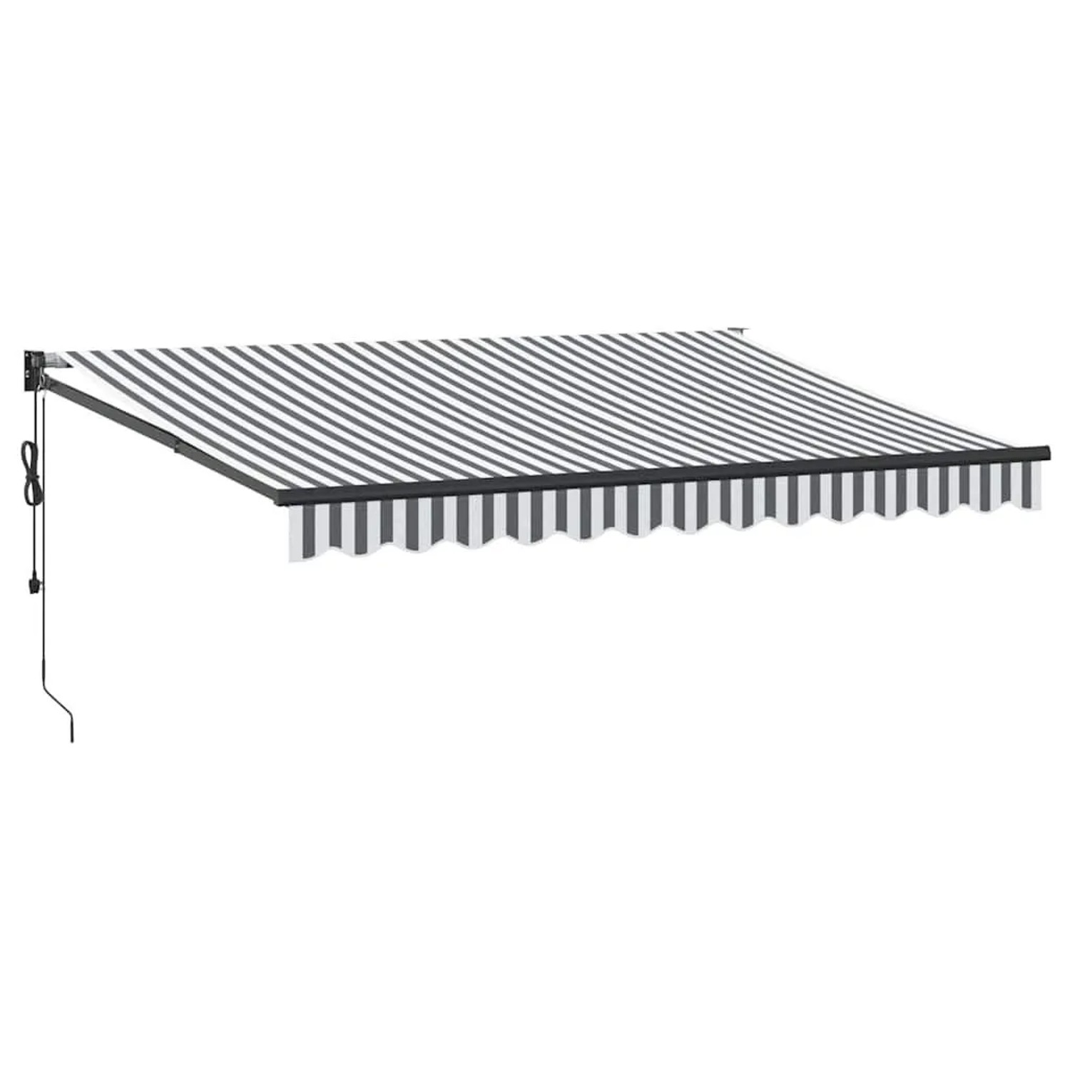 vidaXL Markise Einziehbar Anthrazit & Weiß 3,5x2,5 m Stoff & Aluminium 3216119