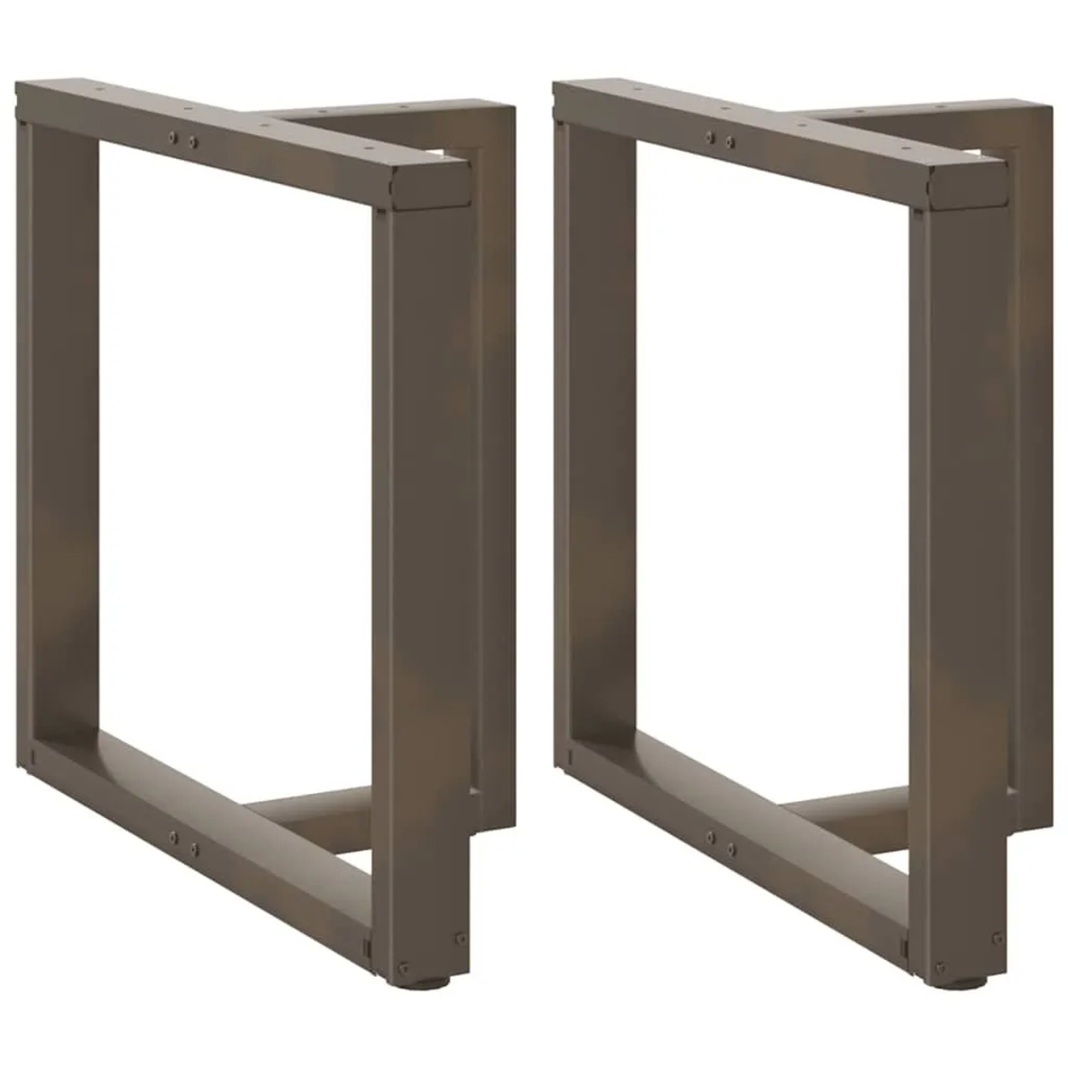 vidaXL Esstischbeine T-Form 2 Stk Naturstahl 70x35x72-73 cm Stahl 4013059