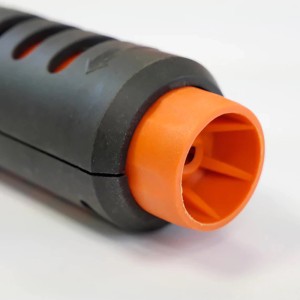 Yard Force Vario Düse für Hochdruckreiniger, stufenlos einstellbar, orangefarben.