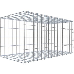 Gabiona Anbaukorb Typ 2, 40x80x40 cm, Maschenweite 5x10 cm, Drahtgitter, zur Erweiterung von Gabionen.