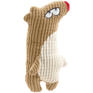 Hunter Hundespielzeug Barry Maus, 20 cm, braun, aus Kordstoff mit Squeaker.