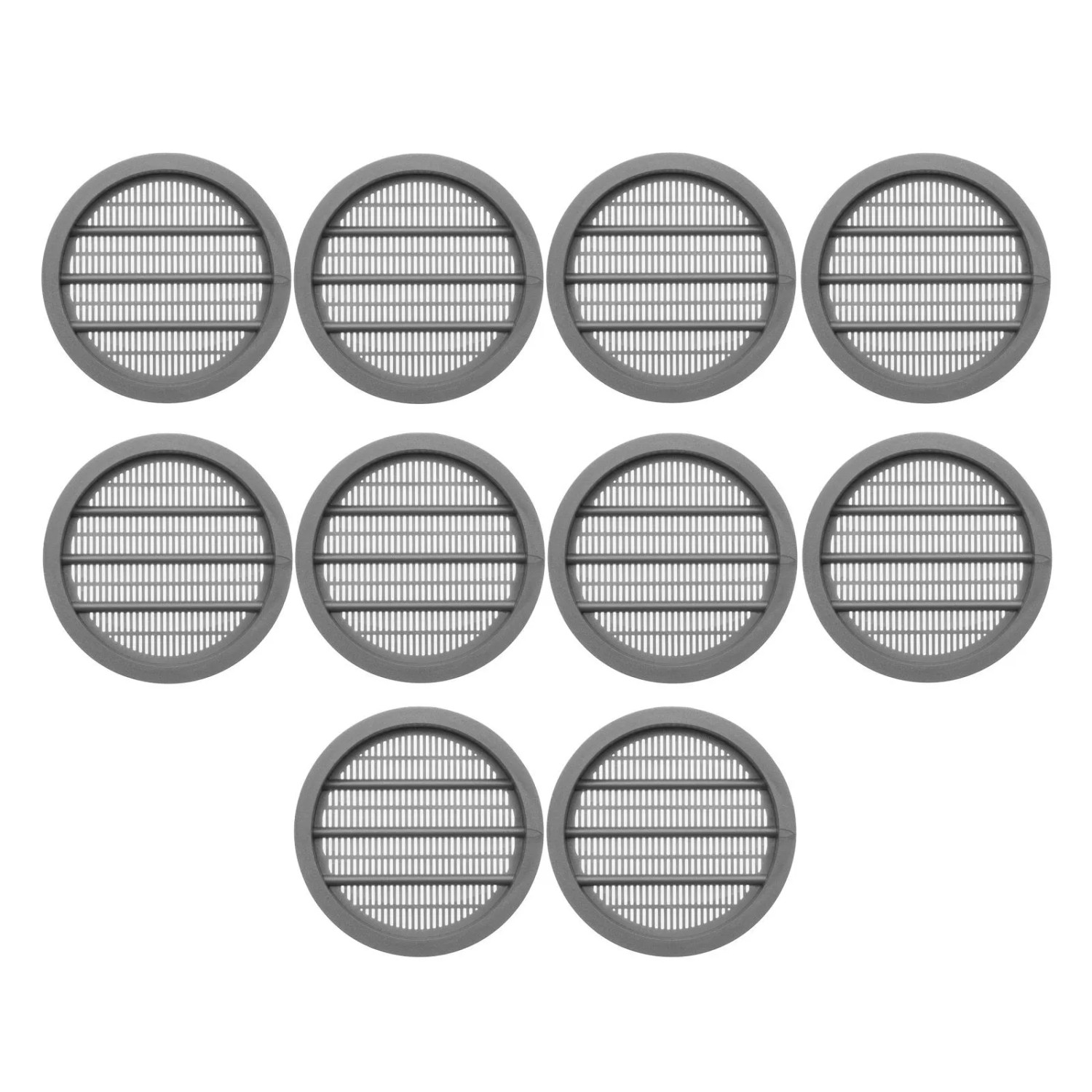 SOTECH 10 Stück Lüftungsrosette Ø65 mm aus Kunststoff Zum Einlassen Silberg günstig online kaufen