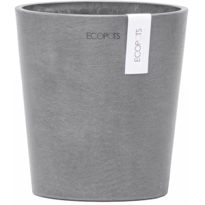 Ecopots Orchideentopf Morinda, grau, 14 cm. Ideal für Orchideen, robust und stilvoll.