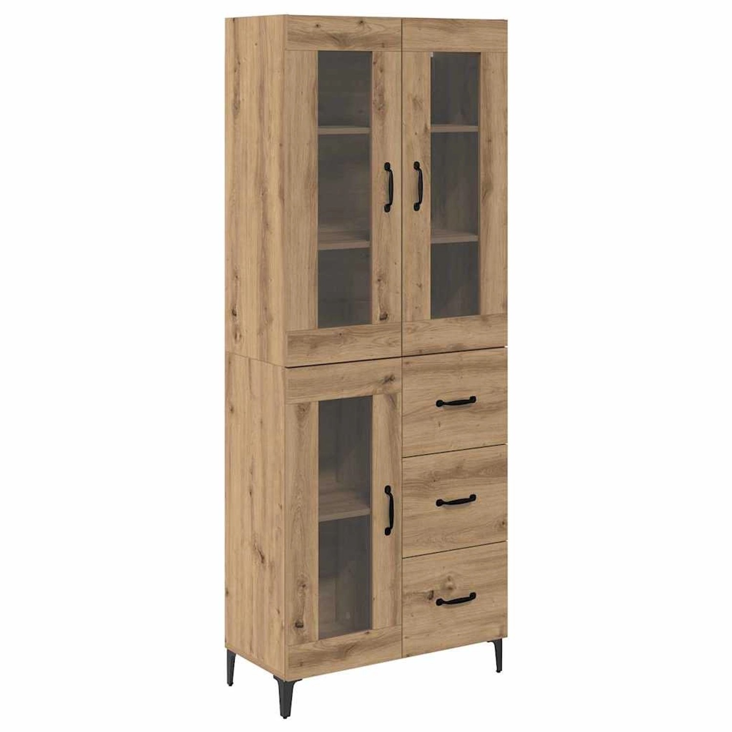 vidaXL Highboard Artisan-Eiche 69,5 x 34 x 180 cm Holzwerkstoff 3415860