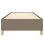 vidaXL Bettgestell, Taupe, 90x200 cm, Stoffbett mit Lattenrost und Füßen.