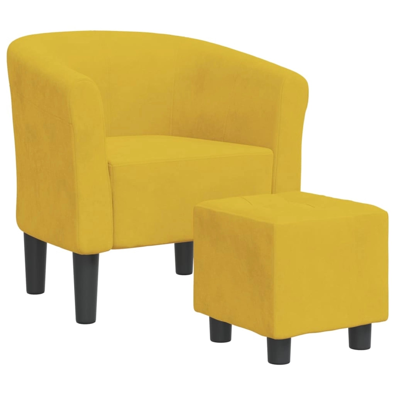 vidaXL Clubsessel mit Fußhocker Gelb Samt 356456 günstig online kaufen