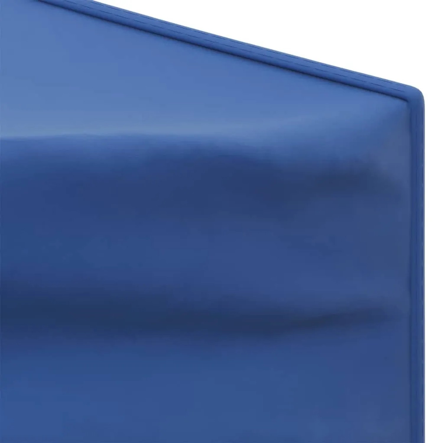 Detailansicht: Blaues Falt-Partyzelt 3x6 m mit wasserabweisendem Oxford-Gewebe.