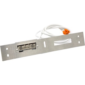 Elektrischer Türöffner aus Stahl für ThermoSpace Tür, Anschlag Links, mit Kabel und Schließblech.