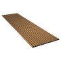 Akustikpaneel Eiche geölt, MDF Natur auf schwarzem Akustikfilz, 240 cm. Wandverkleidung für besseren Raumklang.