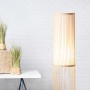 Brilliant Standleuchte Nori, 1-flammig, Natur/Weiß. Design-Stehlampe aus Bambus und Textil.