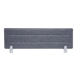 PROREGAL Tischtrennwand 30x100x1cm Schallschutz Stoff/Textil Mit Prägung Grau