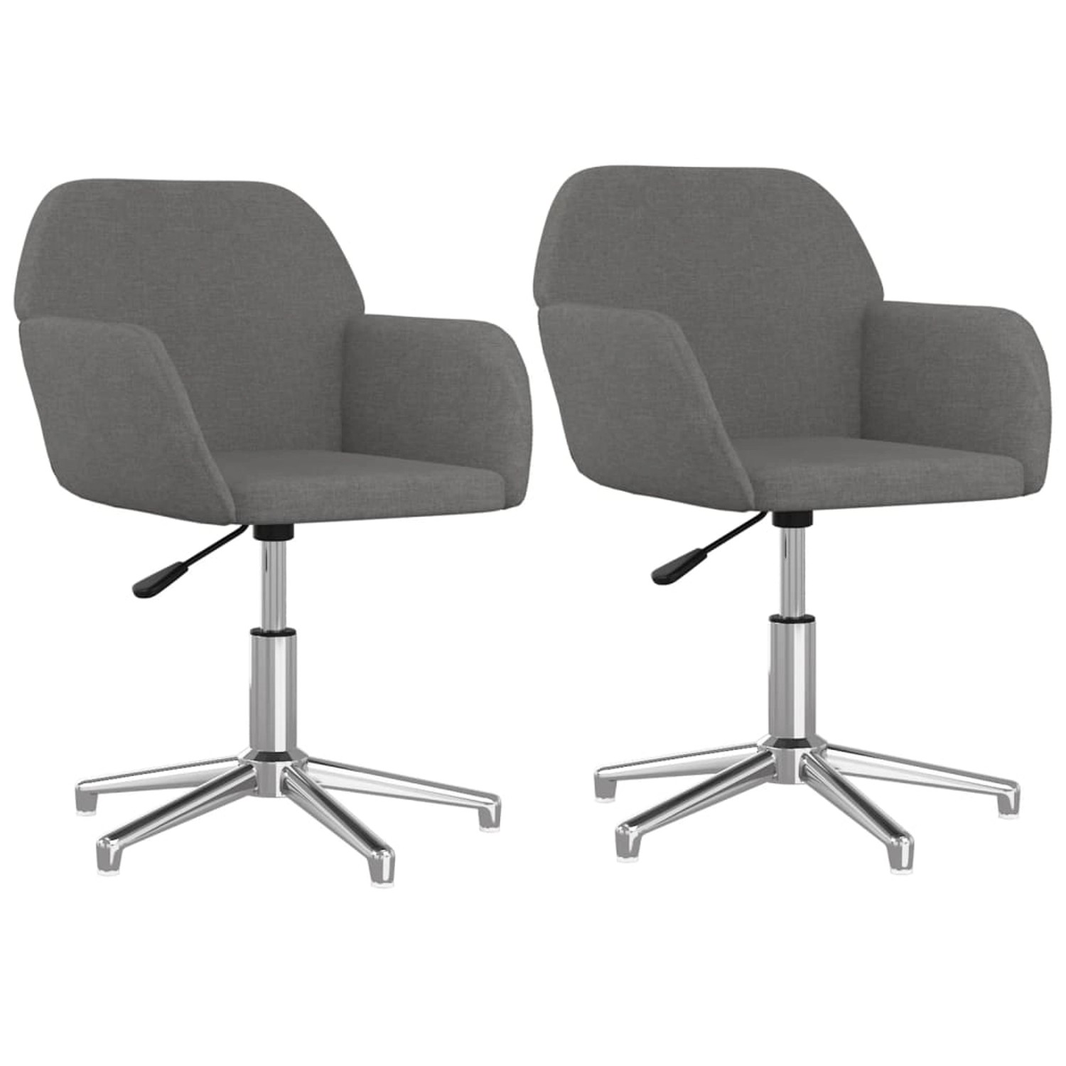 vidaXL Esszimmerstühle 2 Stk Drehbar Hellgrau Stoff 3103030 günstig online kaufen