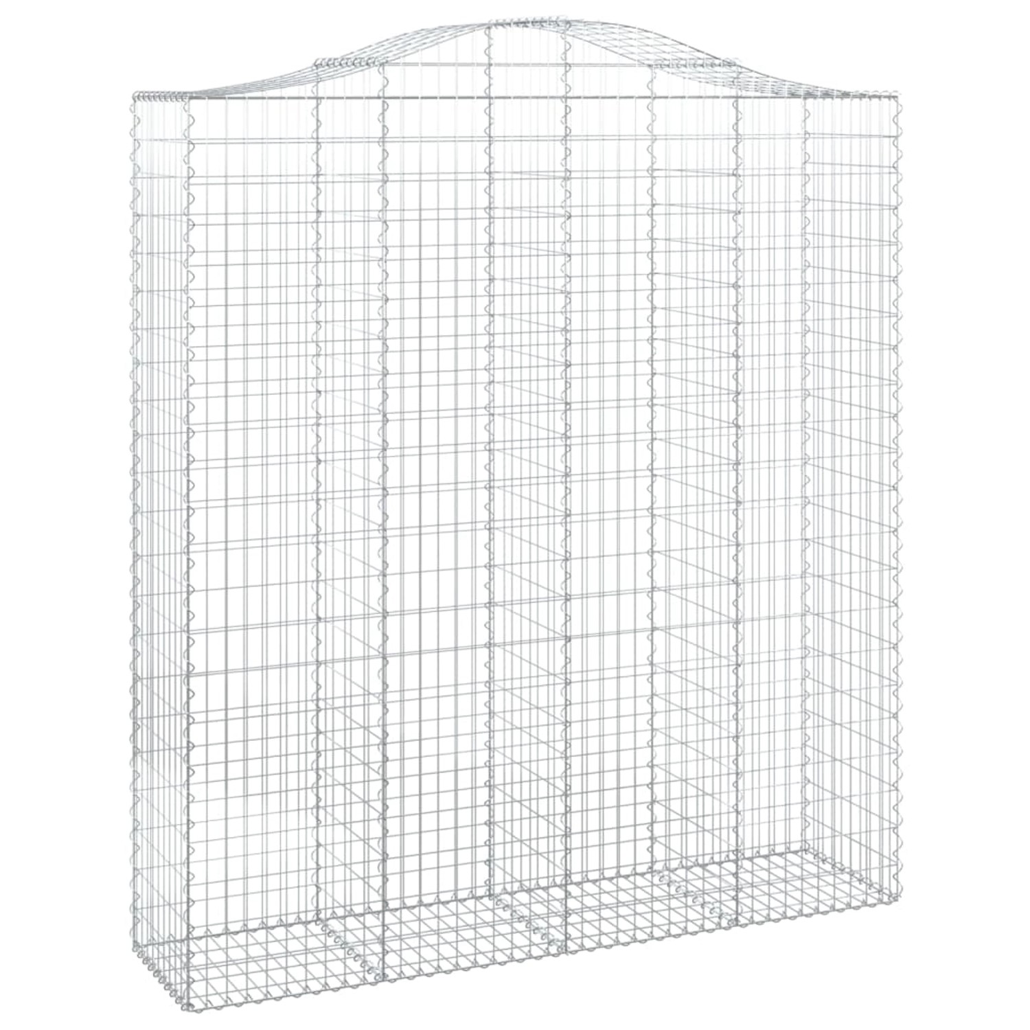 vidaXL Gabionen mit Hochbogen 9 Stk 200x50x220/240cm Eisen 1574786