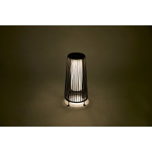 Solar-LED-Dekoleuchte Aviano Schwarz Warmweiß 45 cm x 21 cm x 21 cm