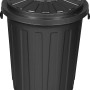 Graphitfarbener Maxi Mülleimer mit Deckel, 23 Liter Volumen.