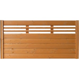 Sichtschutzzaun-Element, Typ 137, 180x90 cm, Kirschbaumfarben, aus lasiertem Fichtenholz.