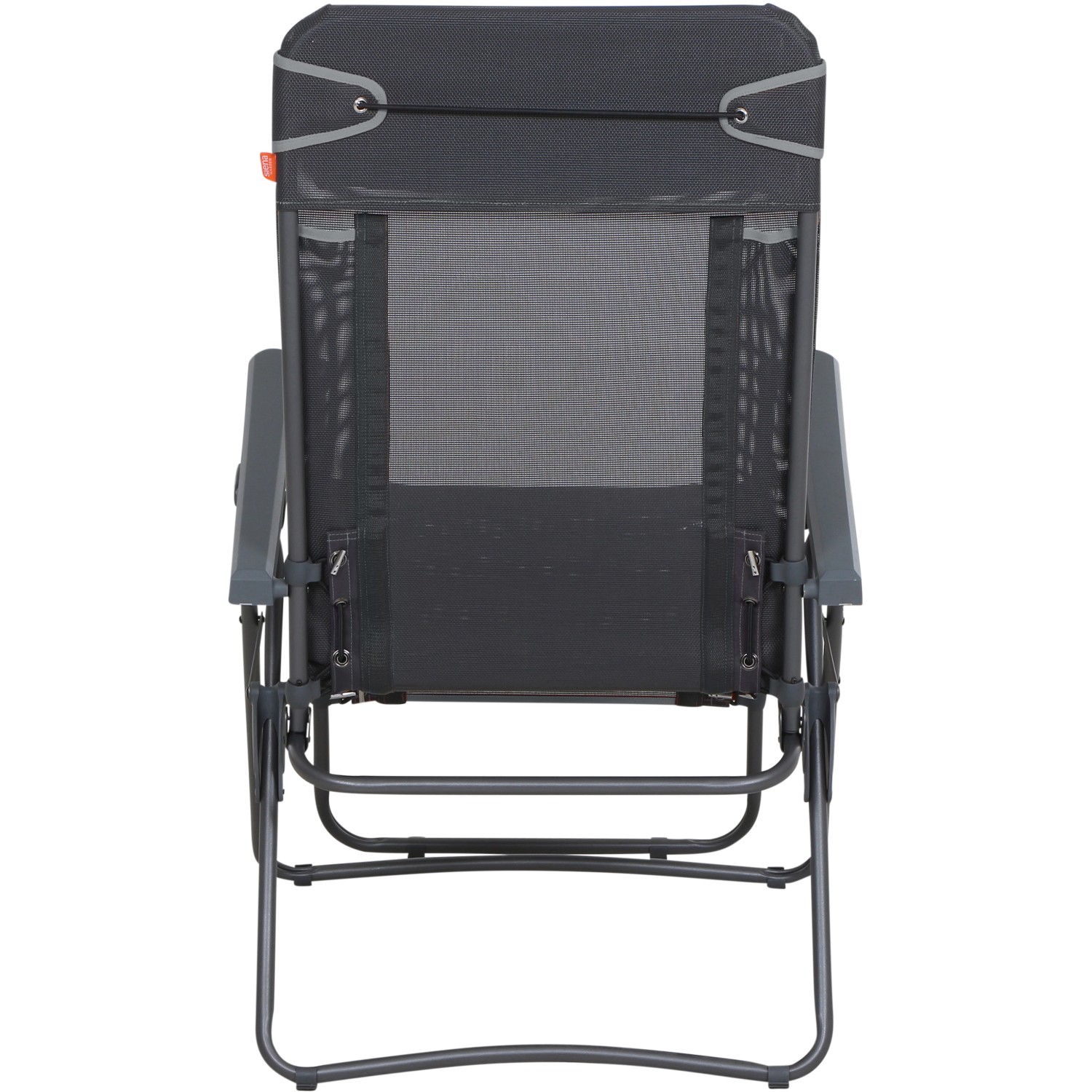 Siena Garden Campingstuhl Relax Comfort, anthrazitfarben, von hinten. Ideal für Camping & Outdoor.