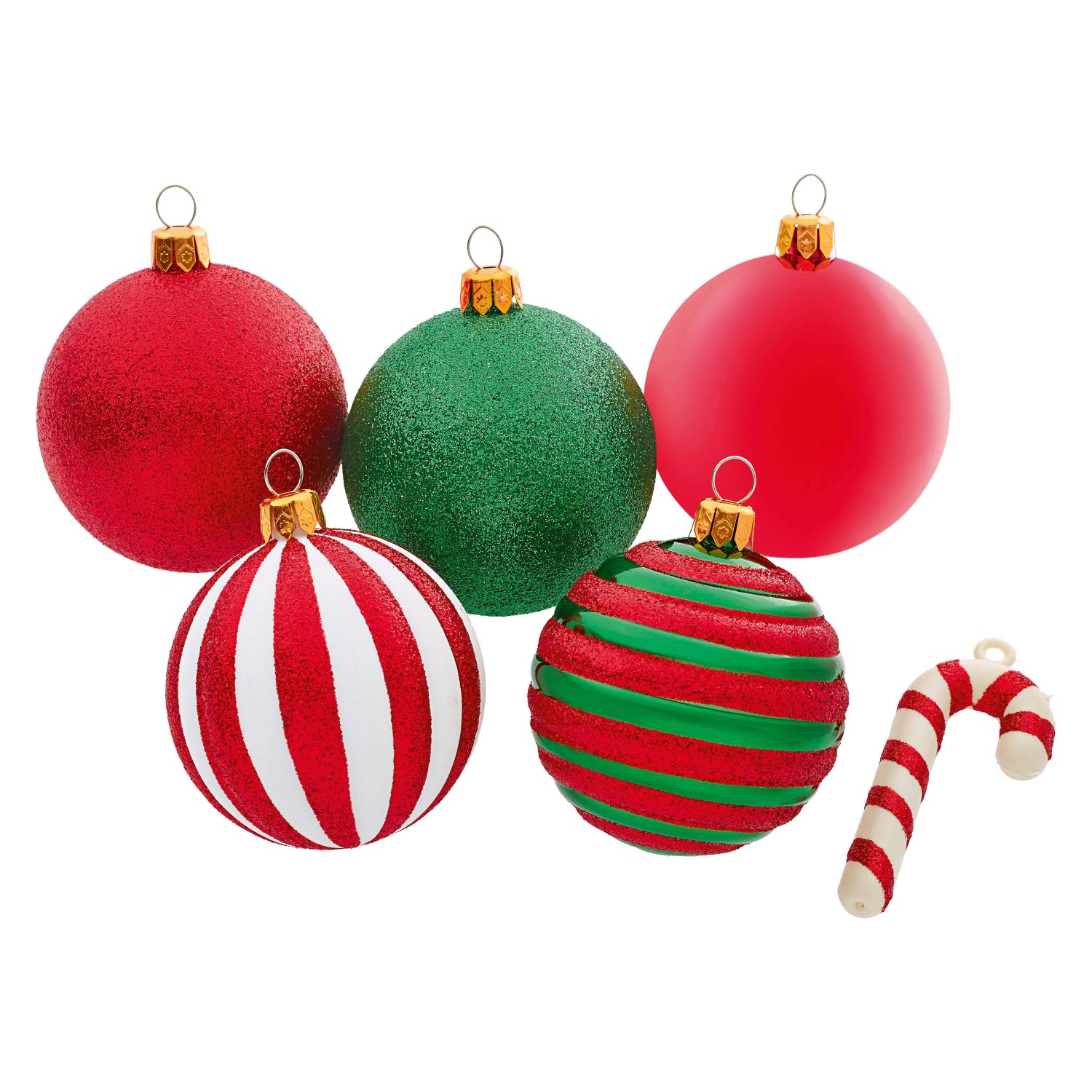 Baumschmuck-Set 50-teilig US-Style Grün/Rot/Weiß