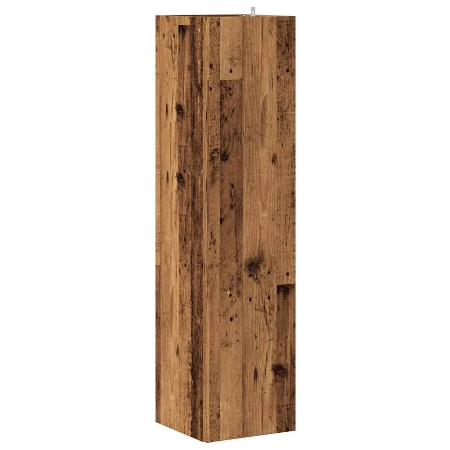 vidaXL Eckregal in Altholz-Optik, 33x33x132 cm, aus Holzwerkstoff für Wohnzimmer.
