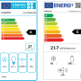 Energieeffizienzlabel der Respekta Winkelküche KBL310WGCGKEG mit E-Geräten.