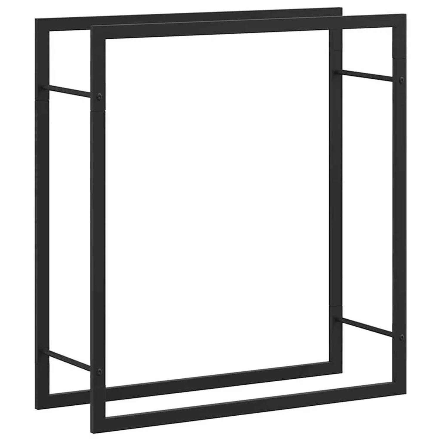 vidaXL Brennholzregal Mattschwarz 80x28x86 cm Stahl 350307
