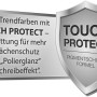 Symbol für Schöner Wohnen Wandfarbe mit Touch Protect Formel für Oberflächenschutz.