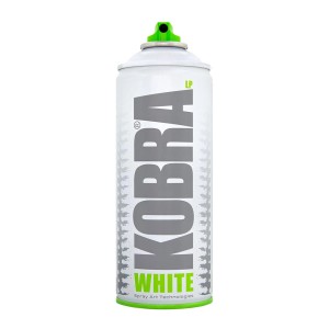 Kobra LP Buntlack Spray 400ml, Weiss Matt. Acryl Sprühfarbe für DIY, Heimwerken & Graffiti.
