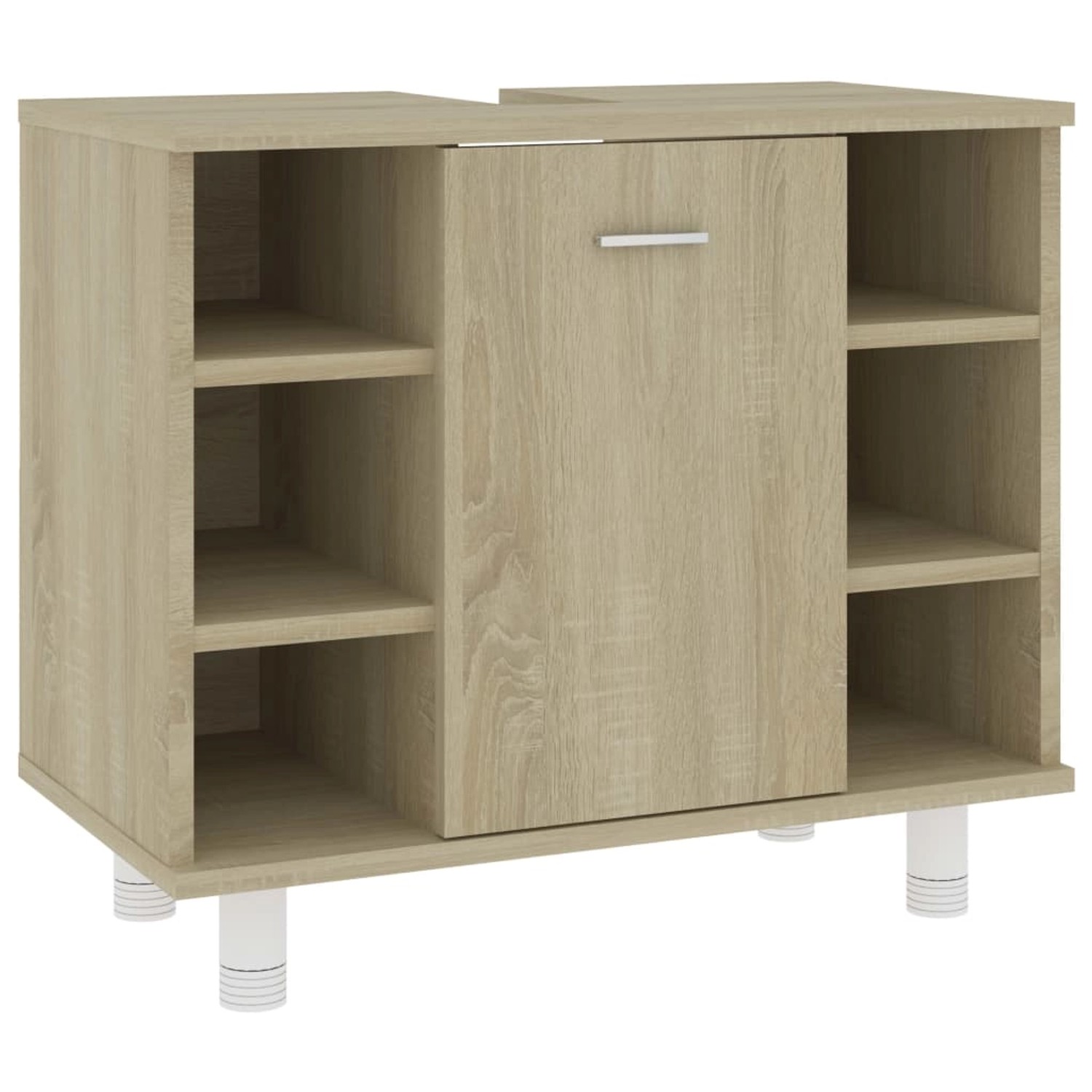 vidaXL Badezimmerschrank Sonoma-Eiche 60x32x53,5 cm Holzwerkstoff