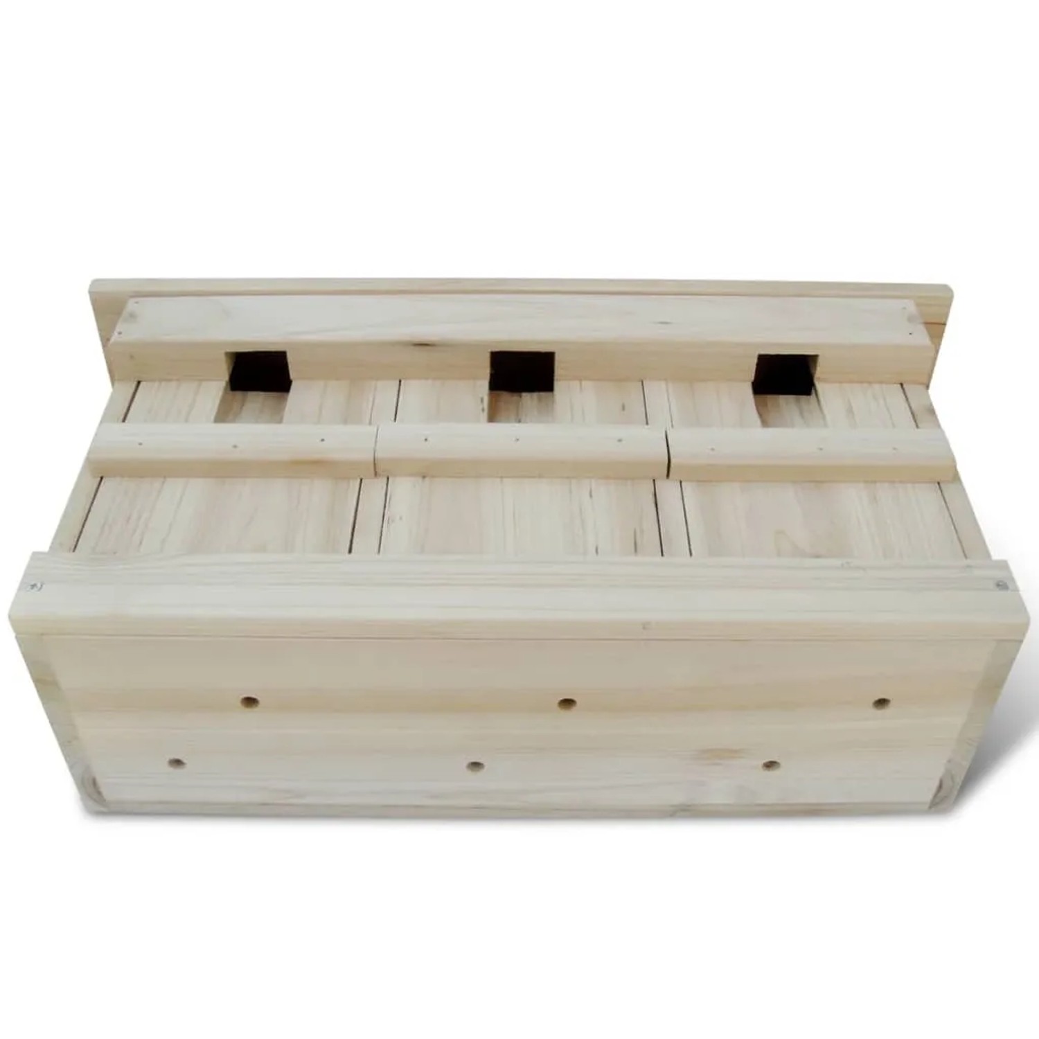 VidaXL Spatzen-Nistkasten aus Holz mit drei Kammern für den Garten.