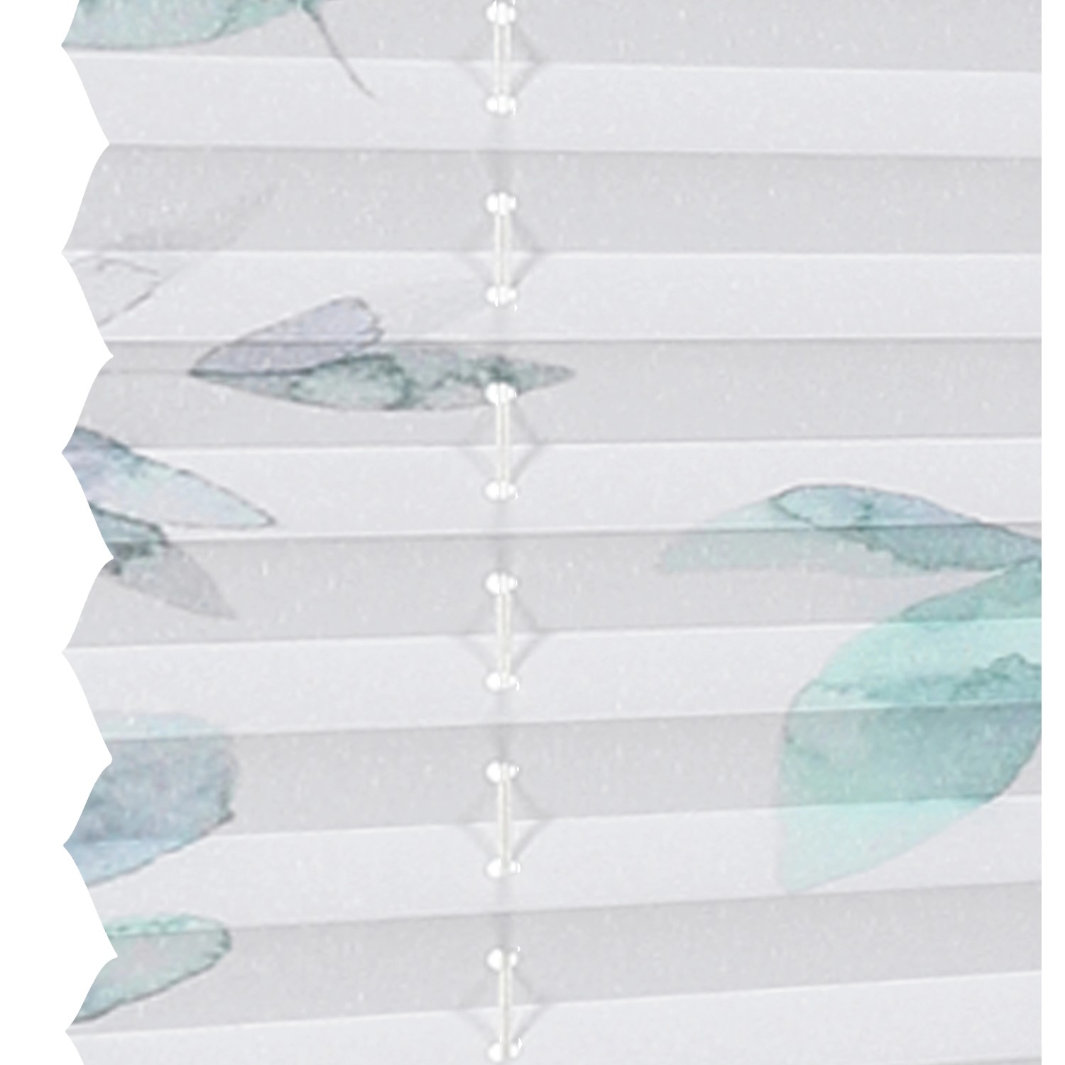 Gardinia Plissee Concept mit Zweig Dekor, 80x210 cm, zum Klemmen, lichtdurchlässig.