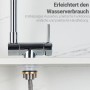 AICA Wasserhahn Doppelfunktion 360° Drehbare Kippbare Chrom Küchenarmatur Wasser mit 304 Edelstahl und Keramikventil Mischbatterie_8