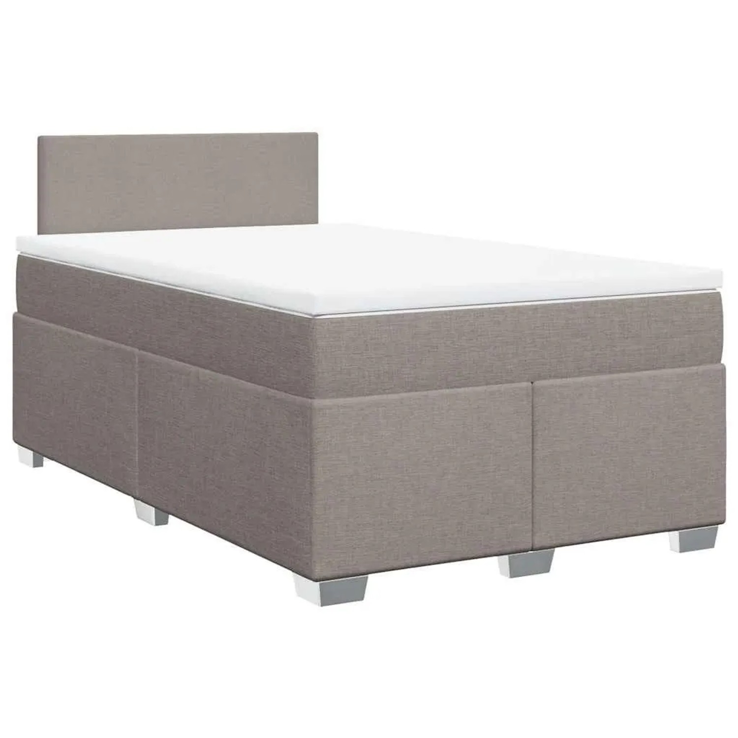 vidaXL Boxspringbett mit Matratze Taupe 120x190 cm Stoff 3285824 günstig online kaufen