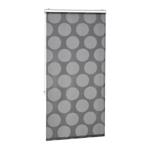 Relaxdays Duschrollo Kunststoff Aluminium Grau Wasserabweisend 80 cm x 240 cm