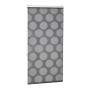 Relaxdays Duschrollo Kunststoff Aluminium Grau Wasserabweisend 80 cm x 240 cm