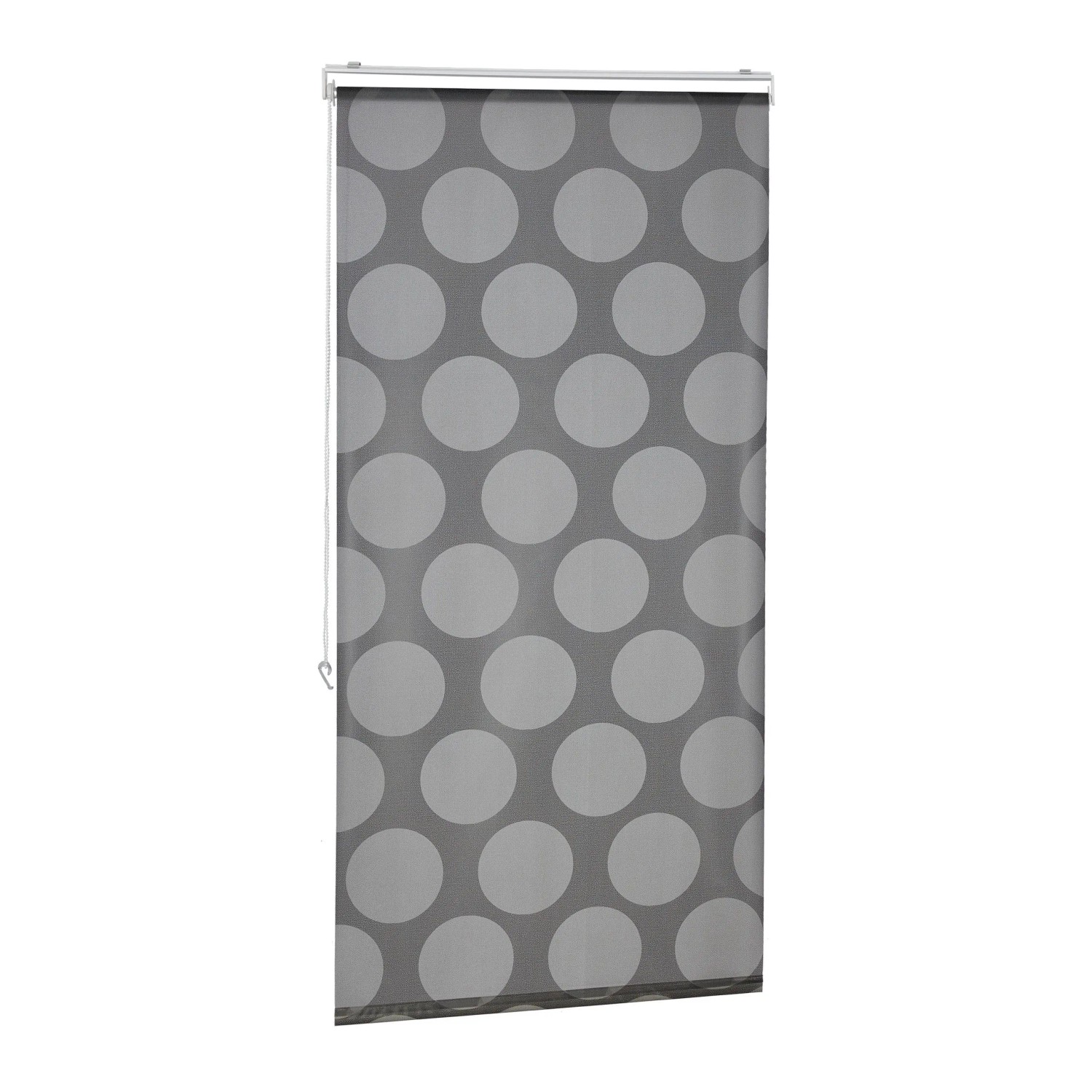 Relaxdays Duschrollo Kunststoff Aluminium Grau Wasserabweisend 80 cm x 240 cm