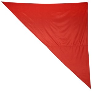 Dreieckiges, kupferfarbenes Sonnensegel (360x360x500cm) für Garten & Balkon.