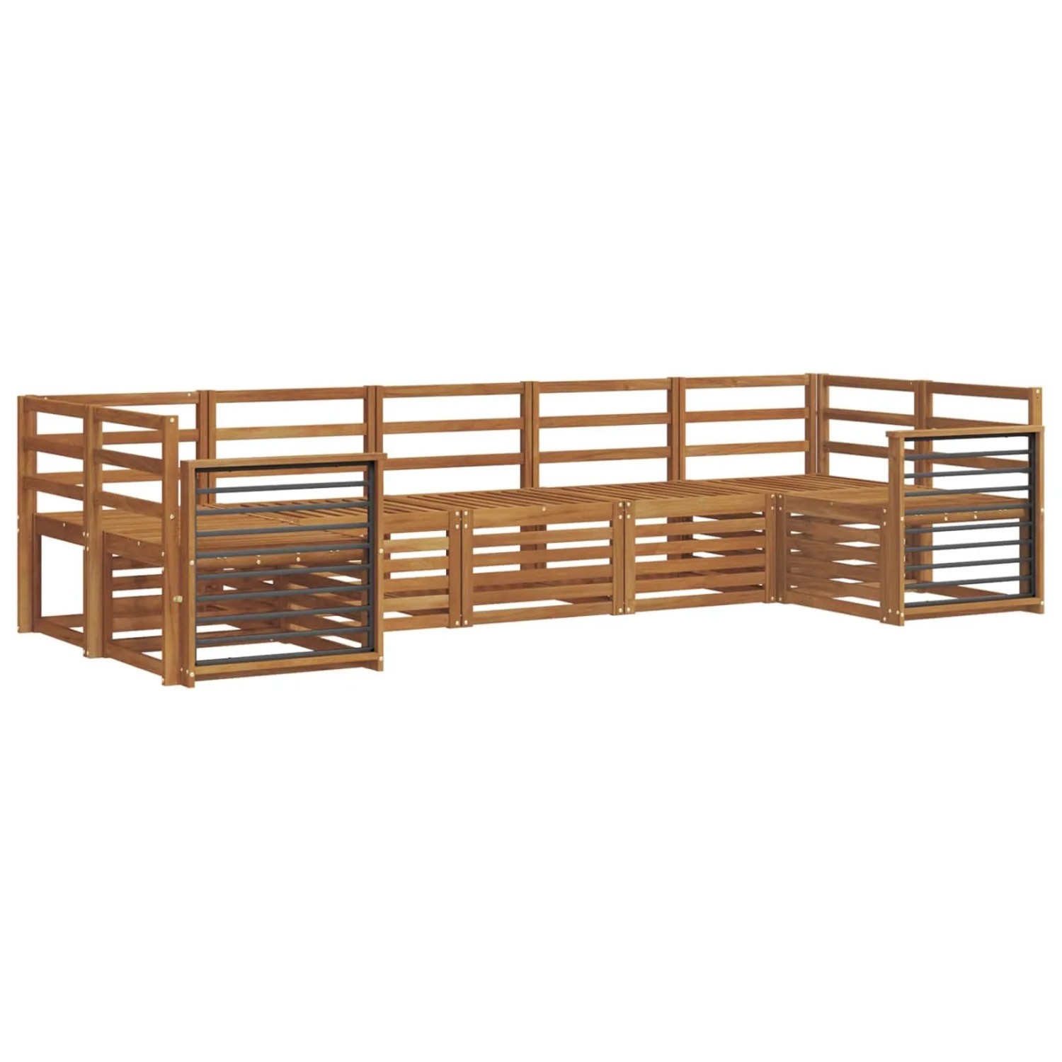 vidaXL Sofagarnituren 7-Tlg Natur Massivholz Akazie 3375419