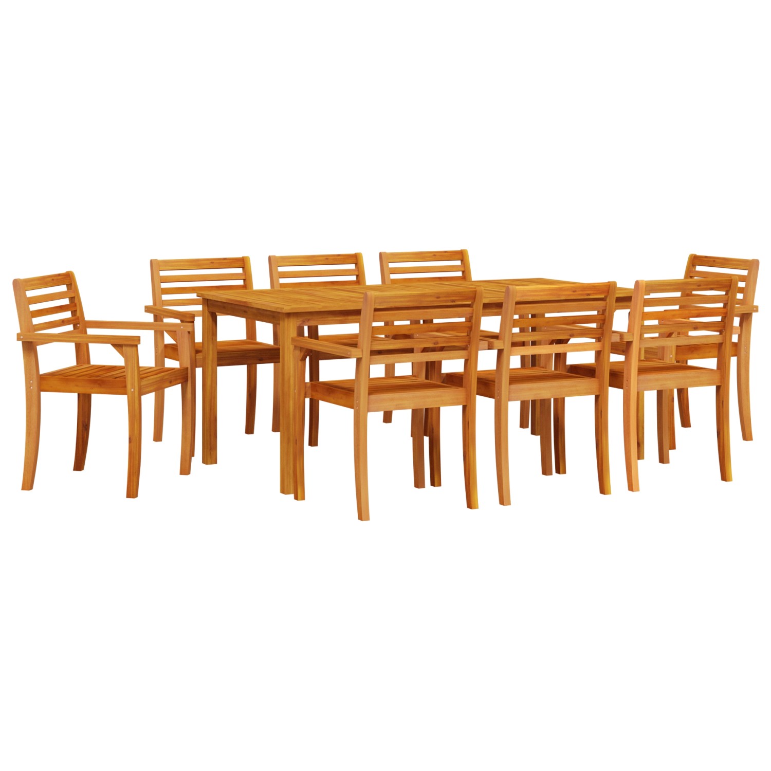 vidaXL 9-Teiliges Garten-Esszimmer-Set aus Massivem Akazienholz 3375674 günstig online kaufen