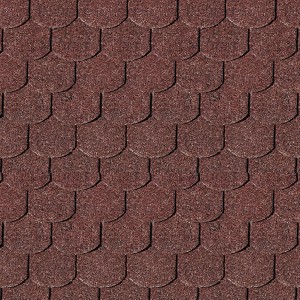 Dunkelrote Karibu Biberschwanzschindeln für Gartenhausdächer, 3m² Bitumendachschindeln.